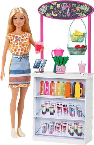 Barbie Smoothiebar Speelset - Barbie Pop met Bekers, Fruit en Smoothiebar