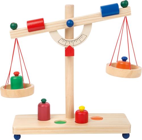 Weegschaal met gewichtjes - Houten speelgoed vanaf 3 jaar