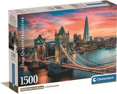 Clementoni - Puzzel - 1500 Stukjes - Compacte doos - Londen - Puzzel voor volwassenen