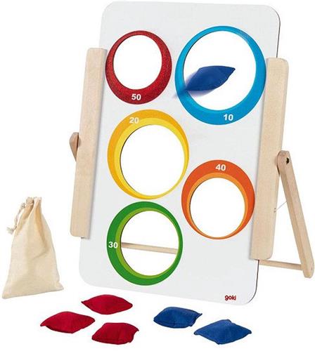 Goki Houten Werpspel Zakjes Gooien, 8dlg.