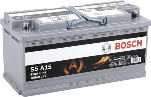 BOSCH | Accu AGM - 12V 105Ah | S5A15 - 0 092 S5A 150 | Auto Start/Stop Accu