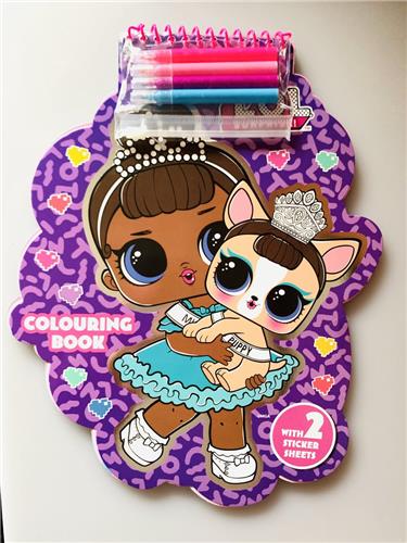 Lol surprise kleurboek - Kleurboek met stiften en stickers - Knutselen meisjes - lol kleurboek