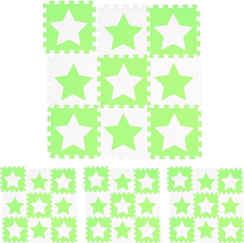 Relaxdays 36x speelmat foam sterren - puzzelmat - speelkleed - vloermat eva schuim