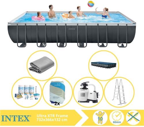 Intex Ultra XTR Frame Zwembad - Opzetzwembad - 732x366x132 cm - Inclusief Onderhoudspakket en Filterzand