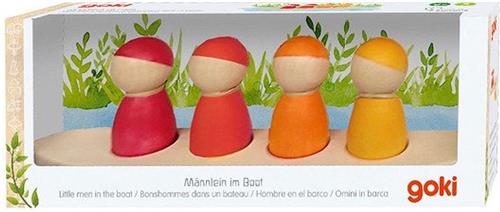 Goki Houten Speelfiguren in een Boot, 5dlg.