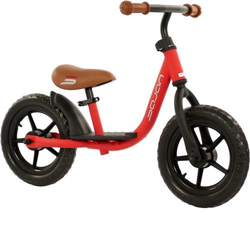 Sajan Loopfiets - Balance Bike - Jongens en Meisjes - Loopfiets 2 Jaar - Buitenspeelgoed - Mat-Rood