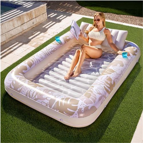 Opblaasbaar Zonnebed  Drijvend Loungebed Voor Volwassenen  Luchtmatras Voor Zwembad  Perfect Voor Zomerontspanning In Het Water