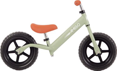 AMIGO Hopper Loopfiets 12 Inch - Lichtgewicht & In Hoogte Verstelbaar - Jongens en Meisjes Loopfiets - Balance Bike - Vanaf 2 Jaar - Matgroen