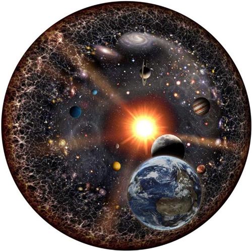 JGS Premium - Ronde Zonnestelsel Puzzel voor Volwassenen en Kinderen - Ruimte Thema Jigsaw Puzzel 1000 Stukjes