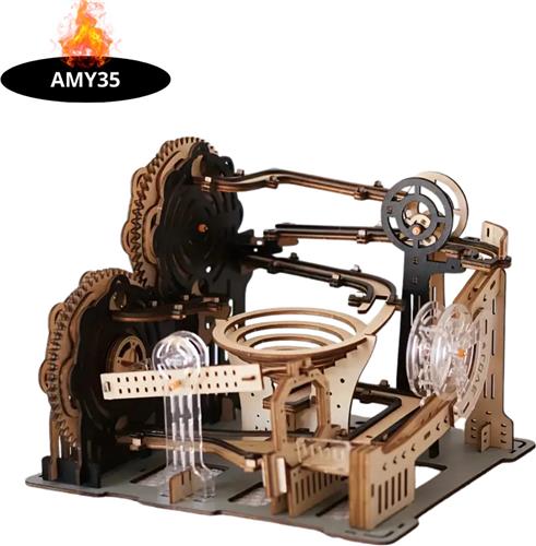 Nivard Bouwpakket Hout - Kinderen - Volwassenen - Bouwpakketten Volwassenen - Boot - Houten Puzzel - 3D - Mechanische Trackball