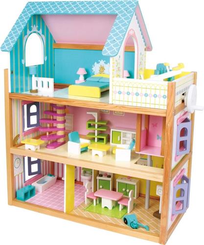 Small Foot houten poppenhuis compleet met 23 accessoires