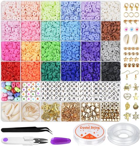 YONO Kralen Set Kinderen 6000-delig - Knutselen Meisjes - Sieraden Maken Pakket - Kettingen - Armbanden - Oorbellen - Knutselpakket XL