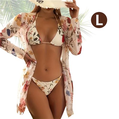 Livano Bikini Dames - Meisjes Bikini - Badpak - Push Up - Vrouwen Badkleding - Zwemmen - Sexy Set - Top & Broekje - Tarwekleuring - Maat L