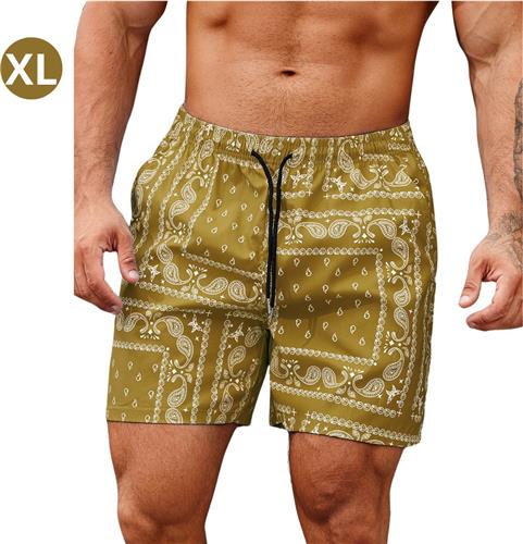 Livano Zwembroek Heren - Zwem Broek Mannen - Badkleding - Zwemmen - Lichtgewicht Swim Shorts - Zomerbroek - Met Zakken - Khaki - Maat XL