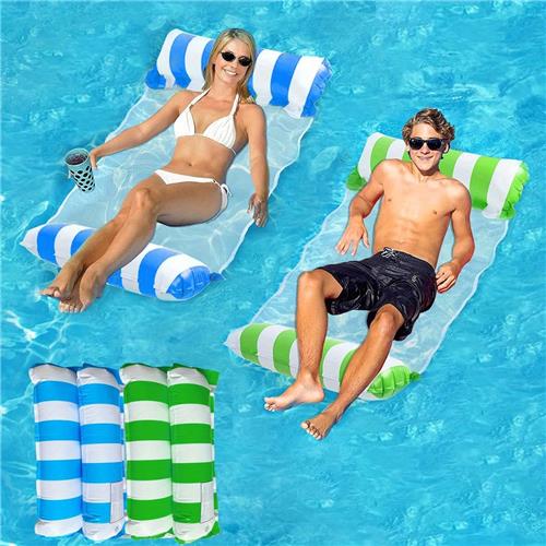 Livano Drijfmat - Zomerspeelgoed - Waterspeelgoed - Strandspeelgoed - Zwembad - Zwemmen - Zomer - Blauw + Groen