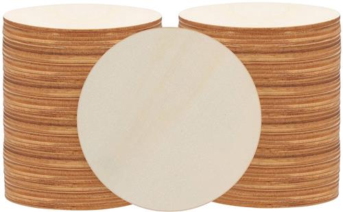 JGS ® Creatieve Houten Schijven Set van 50 voor Ambachten en Decoratieprojecten