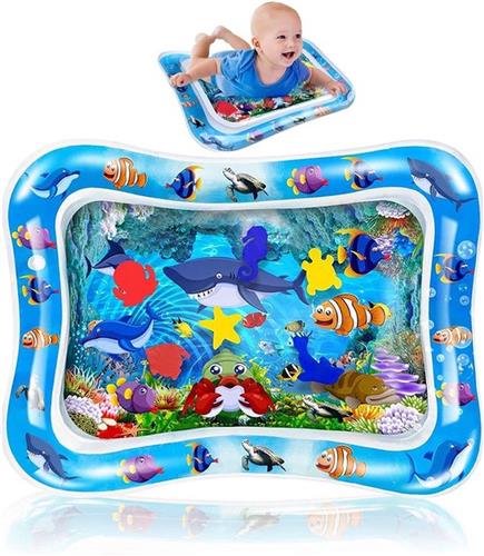 Watermat voor baby's - opblaasbare speelmatten - speelgoed - opblaasbare baby buiktijd mat - 66 x 50 cm - voor baby vanaf 3, 6, 9 maanden - speelmat voor activiteiten Waterspeelmat