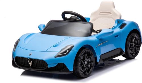 sun baby Elektrische kinderauto Maserati GT Cabrio vanaf 3 jaar, Loopauto met lichtfuncties, afstandsbediening, MP3-speler, USB, Bluetooth (Blauw)
