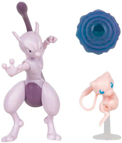Pokémon - Battle Figure 2 Pack Mew (5 cm) & Mewtwo (11 cm) Battle Figures