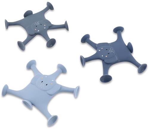 Trixie Dierenspel met Zuignappen  Mrs. Elephant  3-delige Badpretset van Siliconen - Blauw