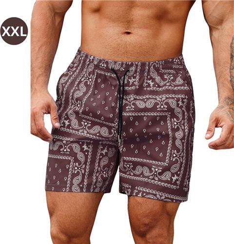 Livano Zwembroek Heren - Zwem Broek Mannen - Badkleding - Zwemmen - Lichtgewicht Swim Shorts - Zomerbroek - Met Zakken - Bourgondië - Maat XXL