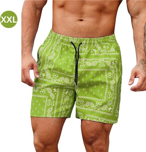 Livano Zwembroek Heren - Zwem Broek Mannen - Badkleding - Zwemmen - Lichtgewicht Swim Shorts - Zomerbroek - Met Zakken - Groen - Maat XXL
