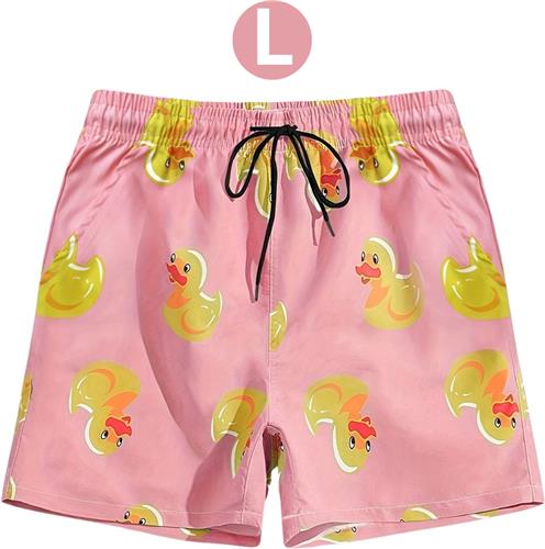 Nivard Zwembroek Heren - Zwem Broek Mannen - Badkleding - Zwemmen - Jongens - Swimming Shorts - Zomerbroek - Roze - Maat L