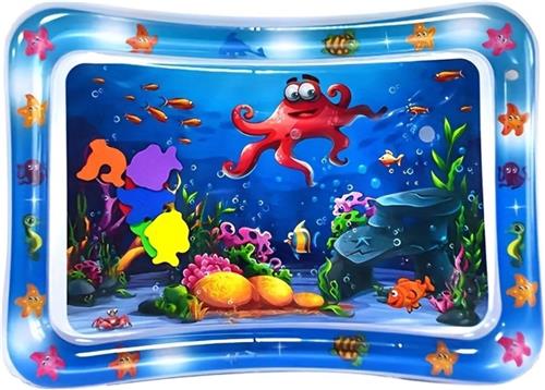 Livano Waterspeelmat - Watermat - Baby - Speelmat - Binnen - Buiten - Kraamcadeau - Opblaasbaar - Blauwe Vinvis