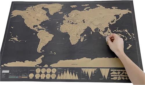 New Age Devi - Kraskaart - Scratch Map - Kras je Reislanden en laat je verrassen door nieuwe avonturen!