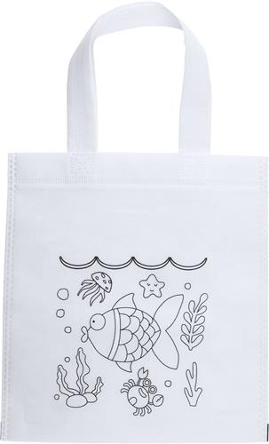 Inkleurtasje met Krijtjes 'Vissenprint' (95099)