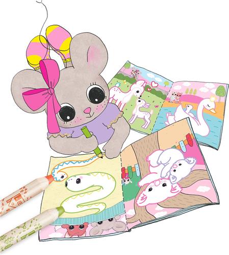 Depesche - House of Mouse Glitter Colouring book - kleurboek