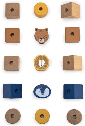 Trixie Stapeltoren - Houten Speelgoed - Stapelstenen voor Kinderen - Puzzel Stapelblokken - Vanaf 1 jaar - Stimuleert Ontwikkeling