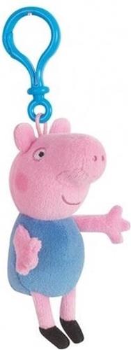 Peppa Pig: Plush Clip-On Coin Purse-George-Blauw 17 cm - sleutelhanger portemonnee