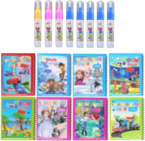 8 stuks magische waterkleurboek - educatief speelgoed voor kinderen met waterstift