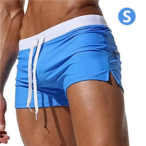 Livano Zwembroek Heren - Zwem Broek Mannen - Badkleding - Zwemmen - Lichtgewicht Swim Shorts - Zomerbroek - Met Zakken - Hemelsblauw - Maat S