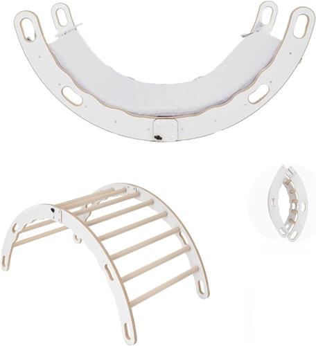 Lexium Klimboog - Klimboog met kussen - Klimboog kussen - Houten Klimbrug - Klimboog Inclusief Kussen - Kinderspeelgoed