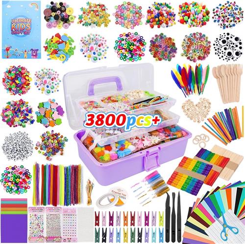 Lexium Knutselkoffer - Knutselset - Knutseldoos - Knutselbox - Creatief Speelgoed voor Kinderen - Knutselen Meisjes - Knutselen Jongens