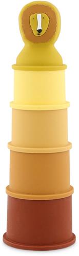 Trixie Stapelpotjes  5 stuks  Mr. Lion  Siliconen Badspeelgoed  Stapel- en Gietbekers  Vanaf 6 Maanden