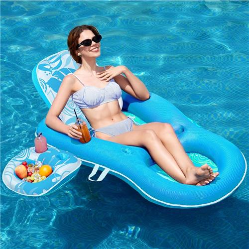 Lexium Tanning bed  Tanning pool  Opblaasbaar luchtbed  Zwembadmatras met rugleuning  Zwembad ligbed volwassenen  Drijvend luchtbed  Pool float  Opblaasbare tanning lounger  Luchtbed met bekerhouder 