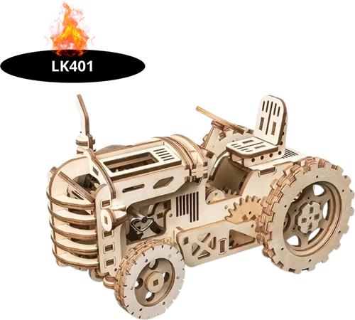 Livano Bouwpakket Hout - Kinderen - Volwassenen - Bouwpakketten Volwassenen - Boot - Houten Puzzel - 3D - Tractor