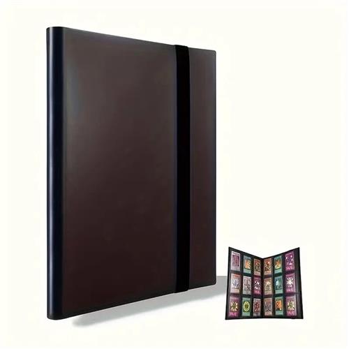 Map Pokémon Kaarten - Verzamelmap - Ruimte voor 360 Kaarten - Zwart - 30.5 x 25 cm - Met Elastieken Band - Pokemonkaartenmap