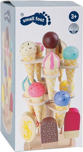Small Foot - Houten Speeleten Ijsjes op Beweegbare Ijsstandaard, 16dlg.