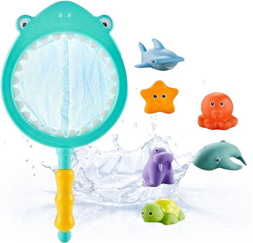 Livano Visnet Met 6 Dieren - Zomerspeelgoed - Waterspeelgoed - Strandspeelgoed - Zwembad - Zwemmen - Zomer - Speelgoed - Groen