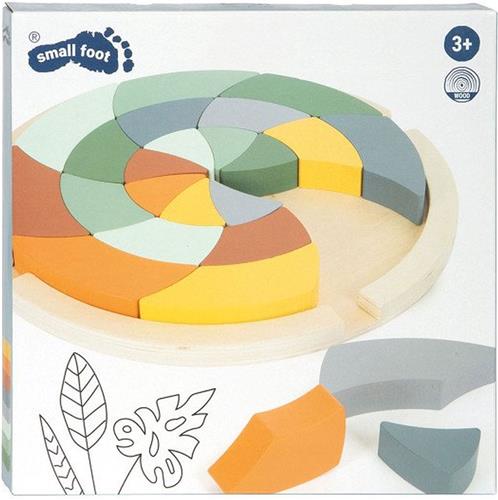 Small Foot - Houten Vormenpuzzel Safari Rond, 24st.