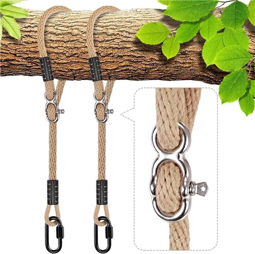 Inovra - Hangmat Schommel Touwen Verstelbaar en Uitbreidbaar - Accessoires voor Buitenschommels en Speeltoestellen - 2 Stuks - 2 Meter - Wit