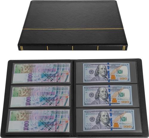 Lexium Biljetten verzamelmap - Geld verzamelmap - Biljetten album - Geld verzamelen - Biljetten houder