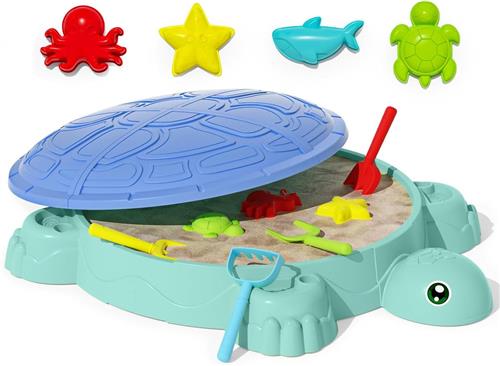 Lexium zandbak schelp - zandbak - zandbak schildpad - zandbak schelp met deksel - zandbak speelgoed