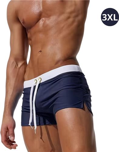 Livano Zwembroek Heren - Zwem Broek Mannen - Badkleding - Zwemmen - Lichtgewicht Swim Shorts - Zomerbroek - Met Zakken - Marineblauw - Maat XXXL