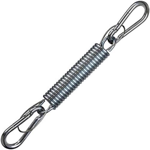 PolkaHome Stalen Veer 150 kg voor Hangstoel, Hangmat Ophangsysteem met Veiligheidskoord en Twee Karabijnhaken - Geschikt voor Binnen- en Buitengebruik - Geel