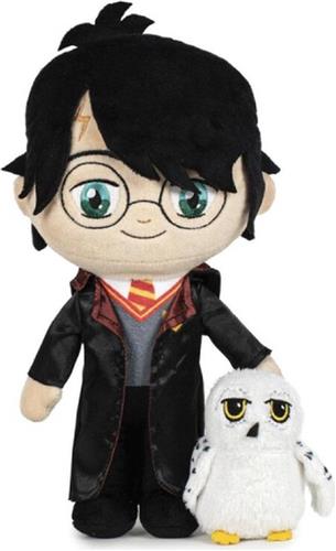 Harry Potter met Hedwig Pluche Knuffel 30 cm {Speelgoed Magische Knuffels - Knuffelpop Knuffeldier voor Kinderen Jongens Meisjes | Ron Weasley, Hermione Granger, Voldemort, Hagrid, Snape, Dumbledore, Dobby}